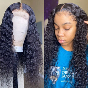 Zetvaa Curly Human Hair Wig Honey Blonde Ombre 13x1 Brazilian Brown Color Deep Water Wave Hd Frontal Highlight Bob Lace Front Wigs