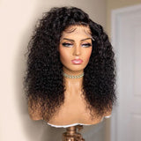 Zetvaa Deep Curly Lace Front Human Hair Wigs 13x6 Lace Frontal Wigs Brazilian Deep Wave Short Bob Lace Frontal Wig180 Density Wigs Remy