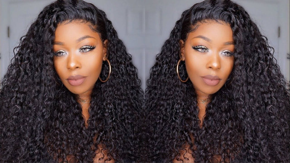 Zetvaa Long Afro Kinky Curly Human Hair Wig Pre Plucked 4x4 Lace Closure Wig 30 Inch Brazilian Lace Front Human Hair Wigs For Women