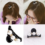 Zetvaa Luxury Pearls Hairpins Hair Ornaments Trendy Hair Clip Shiny Pearl Crab Hair Claws For Girl Hair Clips Hair Accessories Headwear