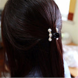 Zetvaa Luxury Pearls Hairpins Hair Ornaments Trendy Hair Clip Shiny Pearl Crab Hair Claws For Girl Hair Clips Hair Accessories Headwear