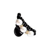 Zetvaa Luxury Pearls Hairpins Hair Ornaments Trendy Hair Clip Shiny Pearl Crab Hair Claws For Girl Hair Clips Hair Accessories Headwear