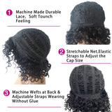 Zetvaa Ombre 99J Burgundy Afro Curly Bob Wigs Human Hair Brazilian Remy Glueless No Lace Front Deep Wave Machine Made Short Bob Wig