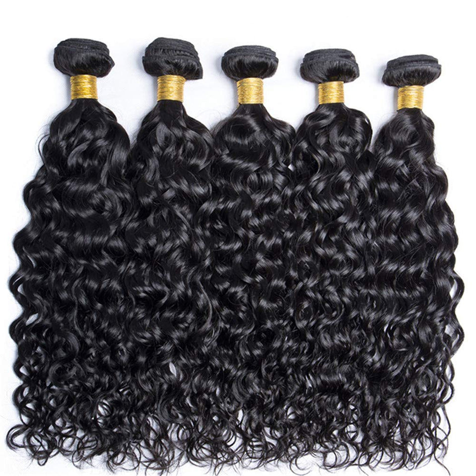 Zetvaa Peruvian 10A  Water Wave Bundles Unprocessed Water Wave Curly Human Hair Weave Bundles Remy Water Wave Hair Extensions No Tangle