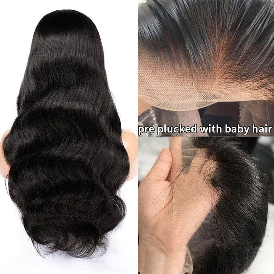 Zetvaa Transparent Body Wave Lace Front Wig 220 Raw Wavy Human Hair Lace Front Wigs Pre Plucked Body Wave Frontal 4x4 Lace Closure Wigs