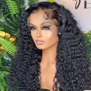 Zetvaa Water Wave Lace Front Wig Wet And Wavy Full Lace Human Hair Wigs For Women 30 32 Inch Loose Deep 250 Density Hd Lace Frontal Wig