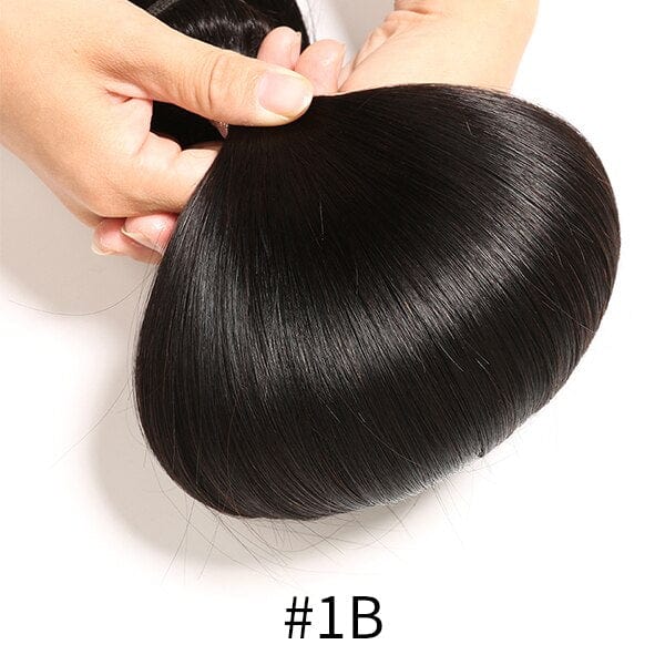 Zetvaa Wigs #1B / 14inches / Middle Part, United States Human Hair Closure With Baby Hair