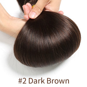 Zetvaa Wigs #2 / 10inches / Middle Part, China Human Hair Closure With Baby Hair