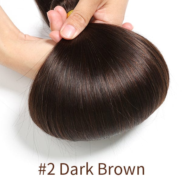 Zetvaa Wigs #2 / 10inches / Middle Part, China Human Hair Closure With Baby Hair