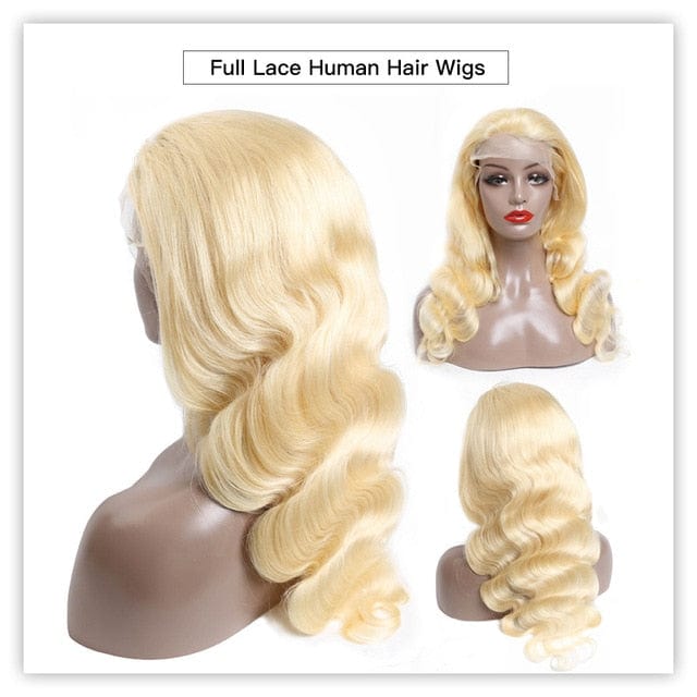 Zetvaa Wigs 613 / 14inches / Summer Full Lace Wig Honey Blonde Pre Plucked Full Lace Human Hair Wigs