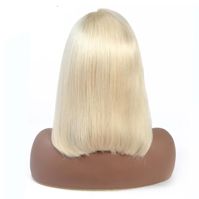 Zetvaa Wigs #613 / 8inches Straight Bob Lace Pre Plucked Hairline Front Human Hair Wigs