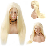 Zetvaa Wigs Blonde Lace Front Wig Brazilian Straight 13x4 Lace Front Human Hair Wigs