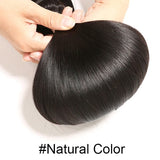 Zetvaa Wigs Natural Color / 10inches / Middle Part, China Human Hair Closure With Baby Hair