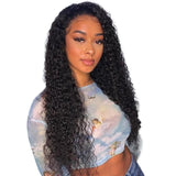 Zetvaa Wigs Natural Color / 8inches / 150 Density 13x4 Wig Brazilian Kinky Curly Bleached Knots Remy Lace Front Human Hair Wigs