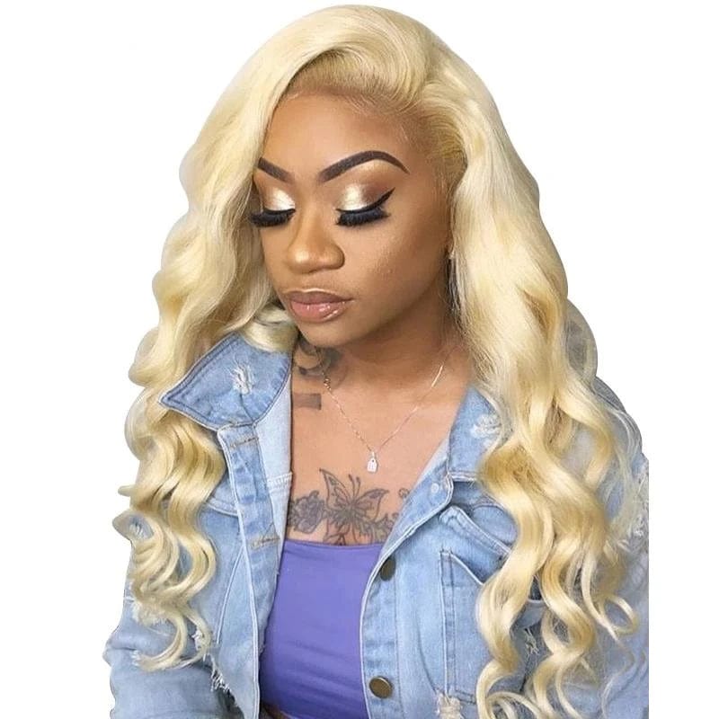 Zetvaa Wigs Preplucked Lace Wigs Human Hair Half Blonde