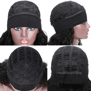 Zetvaa Wigs Short Bob Wig Kinky Curly Headband Wig Human Hair Curly Human Hair Wigs With Headband Wig Full Machine Remy Brazilian Wig