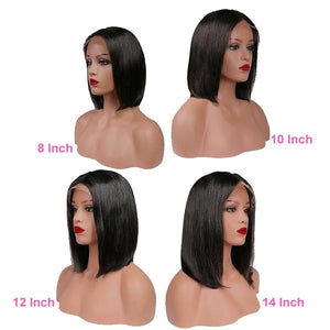 Zetvaa Wigs #613 / 8inches Straight Bob Lace Pre Plucked Hairline Front Human Hair Wigs