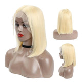 Zetvaa Wigs T1B/613 / 14inches / 150% Blonde Brazilian Straight Bob Human Hair Wigs
